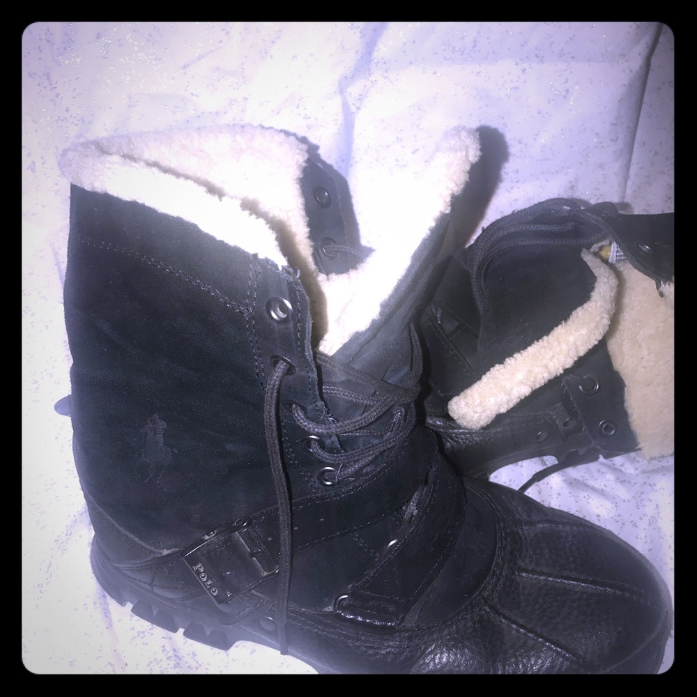 Ralph Lauren polo boots with fleece lining